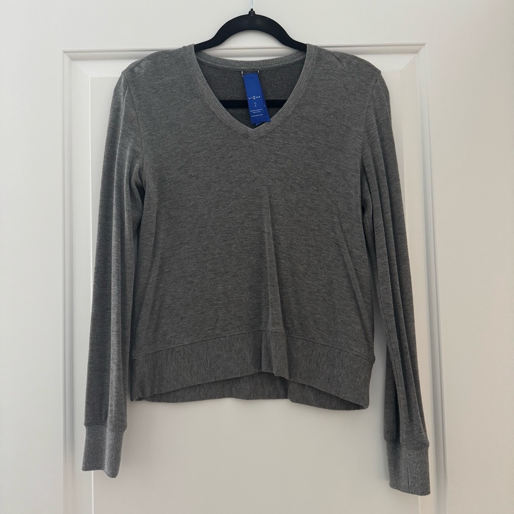 Kit + Ace Grey V-Neck Sweater